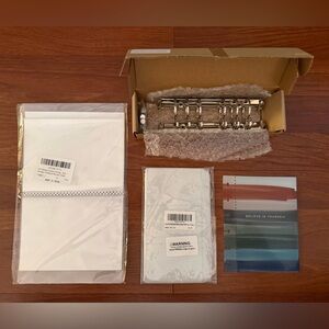 Elegant White and Silver Planner Set